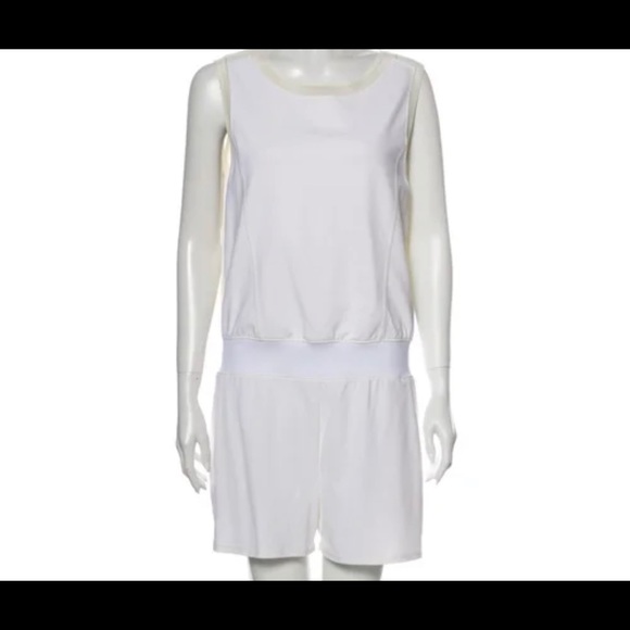Theory 38 size medium white mesh trimmed romper - Picture 5 of 12